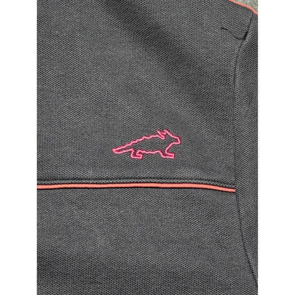 Horny Toad Track Jacket Zip Up Pink Trim Black Cotton Blend Size Large - Picture 2 of 7